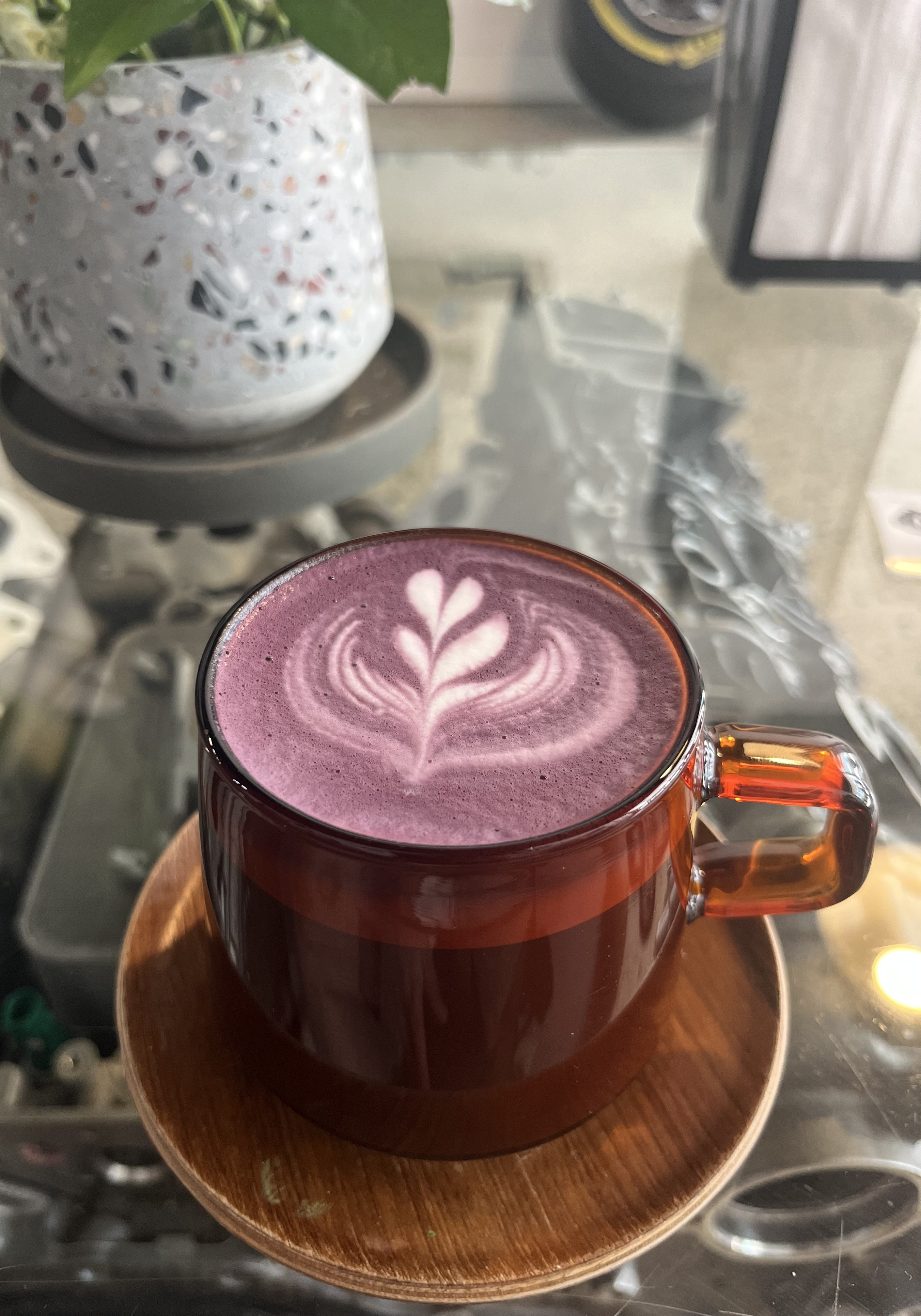 Latte · Ube at Superwow Coffee